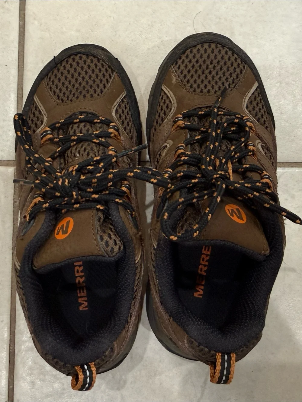Merrell Kids Brown Outdoor Trail Shoes boys size 11